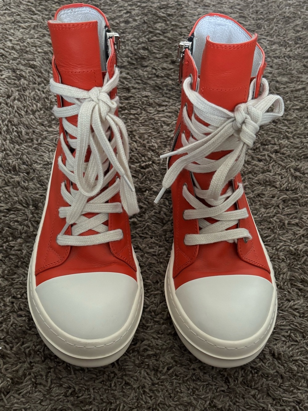 Rick Owens Ramones High Tops – Red